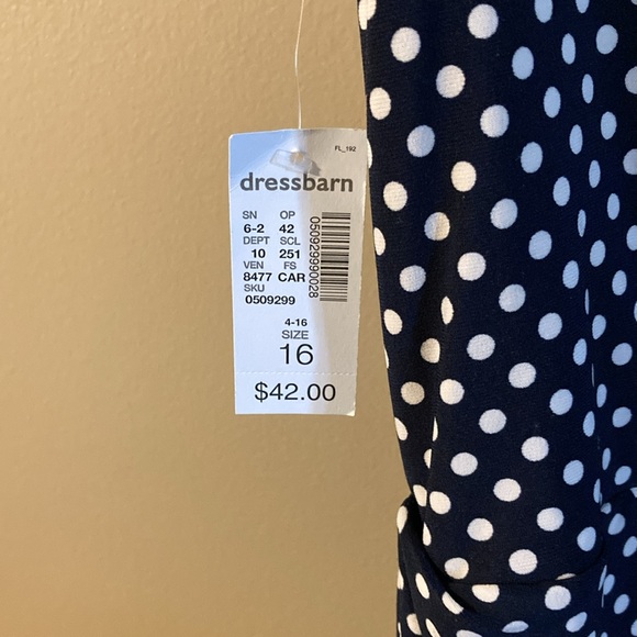 Navy and White Polka Dot Dress - Picture 4 of 5